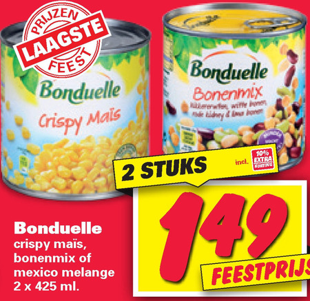 Bonduelle   groenteconserven folder aanbieding bij  Nettorama - details