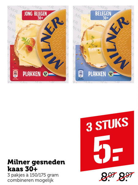 Milner   kaasplakken folder aanbieding bij  Coop - details