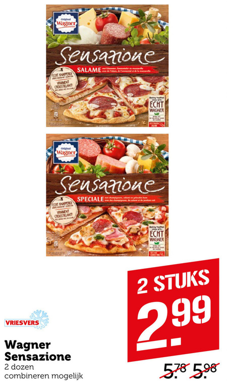 Wagner   diepvriespizza folder aanbieding bij  Coop - details