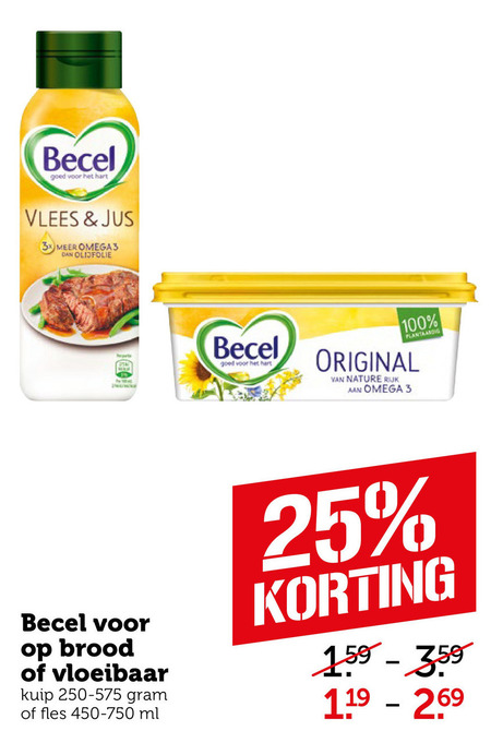 Becel   olie en vetten, margarine folder aanbieding bij  Coop - details