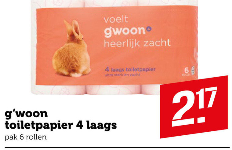 Gwoon   toiletpapier folder aanbieding bij  Coop - details