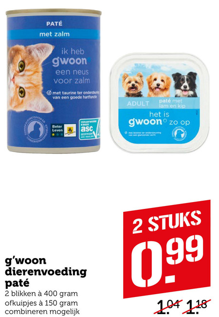 Gwoon   kattenvoer, hondenvoer folder aanbieding bij  Coop - details