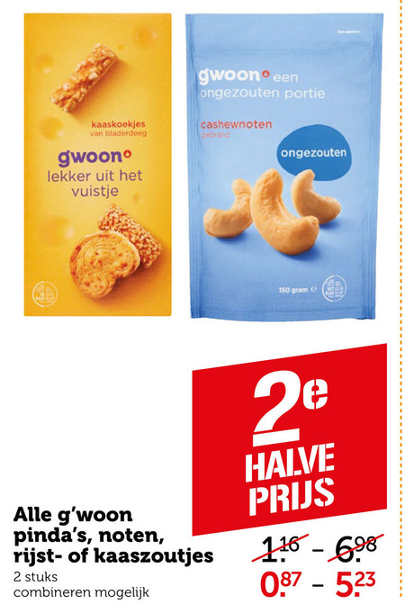 Gwoon   noten, rijstzoutjes folder aanbieding bij  Coop - details