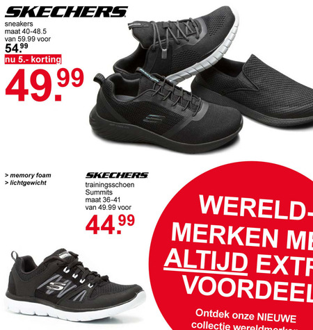 skechers memory foam dames aanbieding