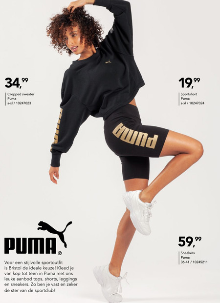 Puma   dames sport short, dames sportschoenen folder aanbieding bij  Bristol - details