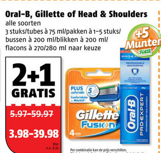 Oral-B   scheergel, shampoo folder aanbieding bij  Poiesz - details