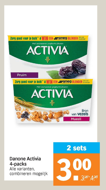 Danone Activia   vruchtenyoghurt folder aanbieding bij  Albert Heijn - details