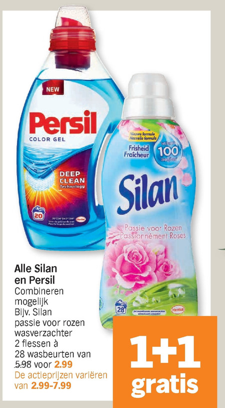 Silan   wasmiddel, wasverzachter folder aanbieding bij  Albert Heijn - details