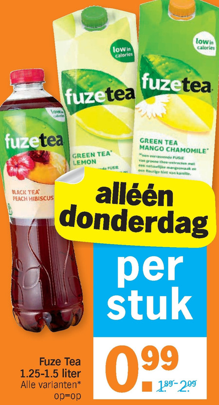 Fuze Tea   ice tea folder aanbieding bij  Albert Heijn - details