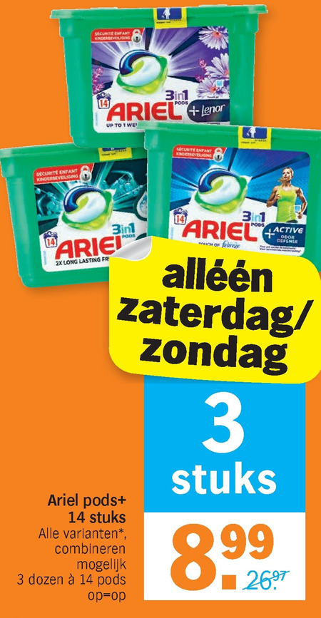 Ariel   wasmiddel folder aanbieding bij  Albert Heijn - details