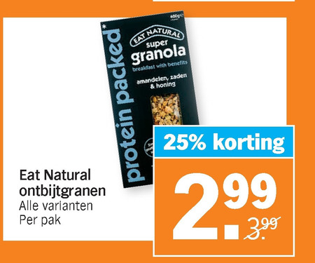 Eat Natural   cereals folder aanbieding bij  Albert Heijn - details