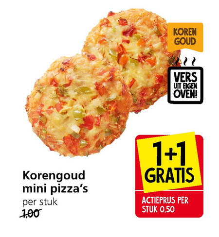 Korengoud   pizzabroodje folder aanbieding bij  Jan Linders - details