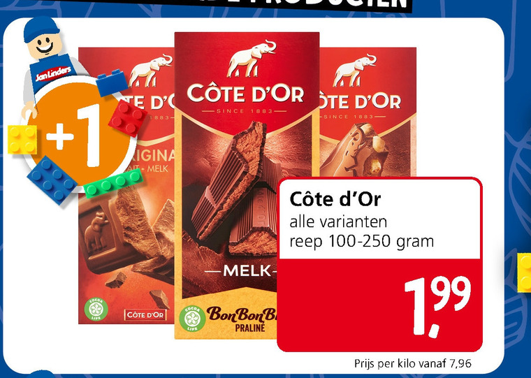 Cote D Or   chocolade folder aanbieding bij  Jan Linders - details