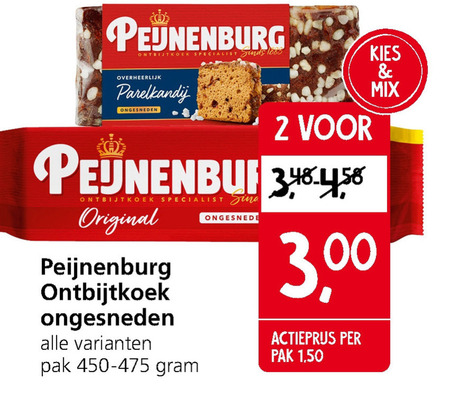 Peijnenburg   ontbijtkoek folder aanbieding bij  Jan Linders - details