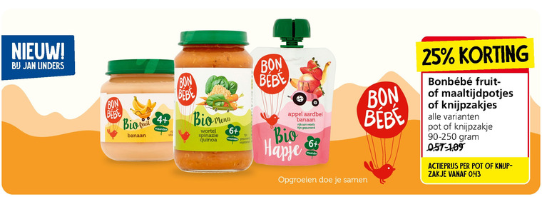 Bonbebe   babyvoeding folder aanbieding bij  Jan Linders - details