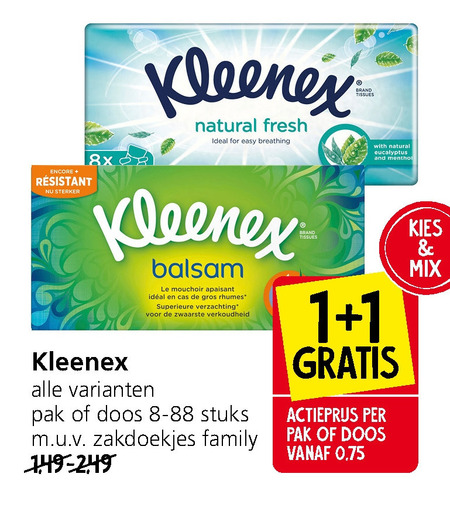 Kleenex   zakdoek, tissue folder aanbieding bij  Jan Linders - details