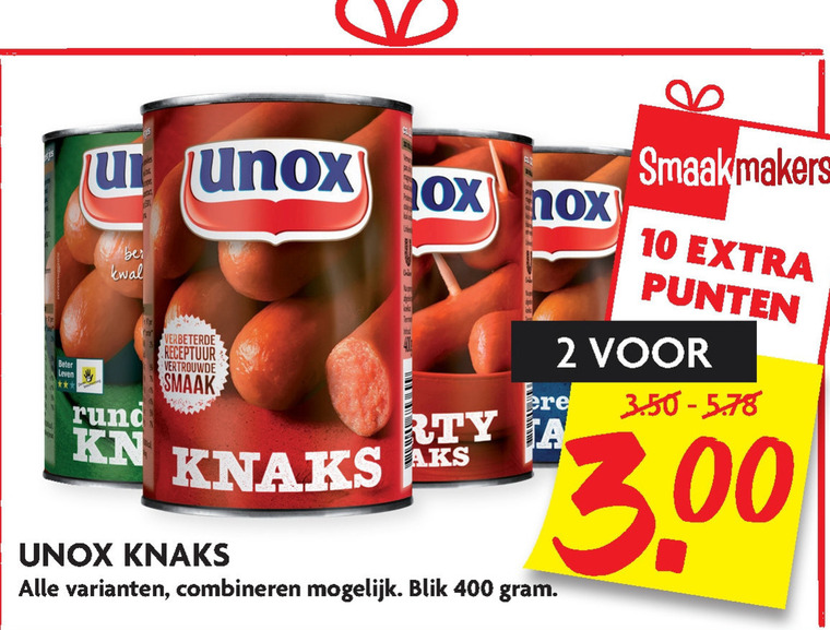 Unox   knakworst folder aanbieding bij  Dekamarkt - details