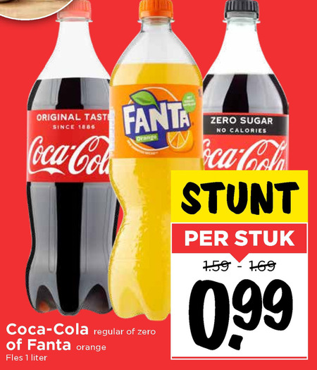 Coca-Cola   frisdrank, cola folder aanbieding bij  Vomar - details