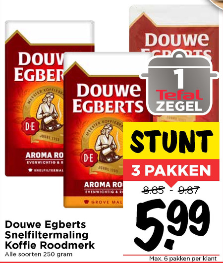 Douwe Egberts   koffie folder aanbieding bij  Vomar - details