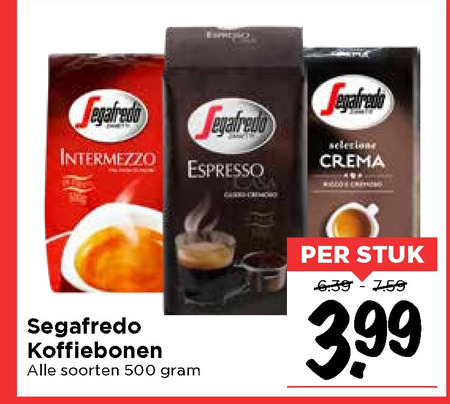 Segafredo   koffiebonen folder aanbieding bij  Vomar - details