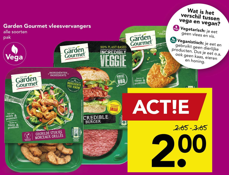 Garden Gourmet   vegetarisch folder aanbieding bij  Deen - details