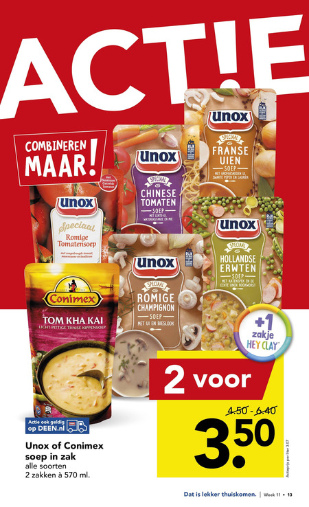 Unox   soep folder aanbieding bij  Deen - details