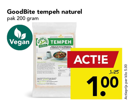 Goodbite   vegetarisch folder aanbieding bij  Deen - details