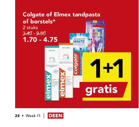 Colgate   tandpasta, tandenborstel folder aanbieding bij  Deen - details