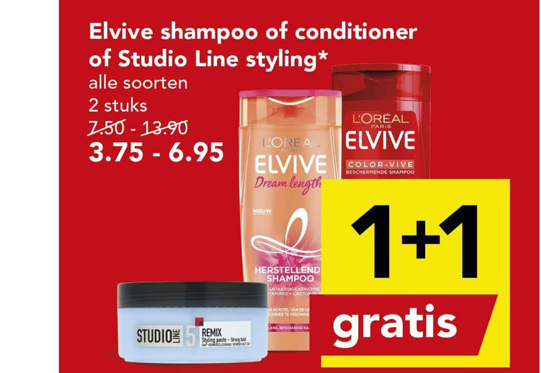 Studio Line   hairspray, haargel folder aanbieding bij  Deen - details