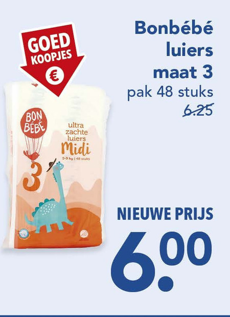 Bonbebe   luiers folder aanbieding bij  Deen - details