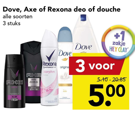 Axe   douchegel, deodorant folder aanbieding bij  Deen - details