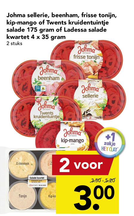 Johma   salade folder aanbieding bij  Deen - details