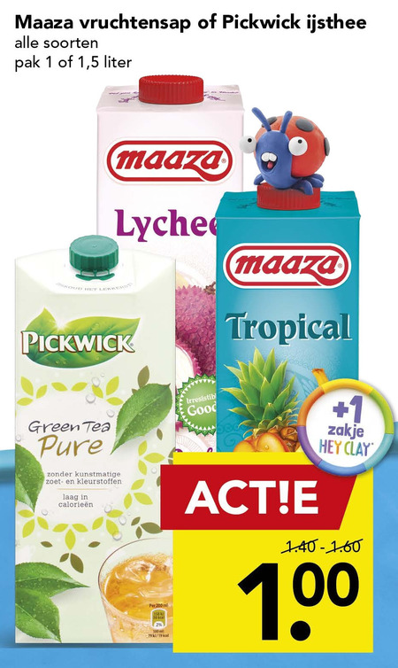 Pickwick   ice tea, fruitdrank folder aanbieding bij  Deen - details