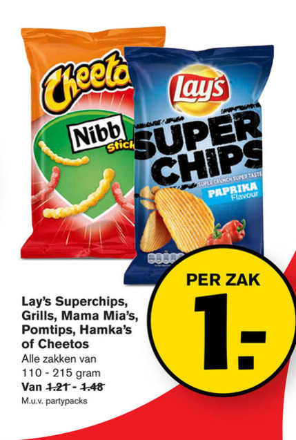 Lays   zoutje, chips folder aanbieding bij  Hoogvliet - details