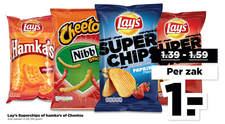 Cheetos   chips, zoutje folder aanbieding bij  Plus - details