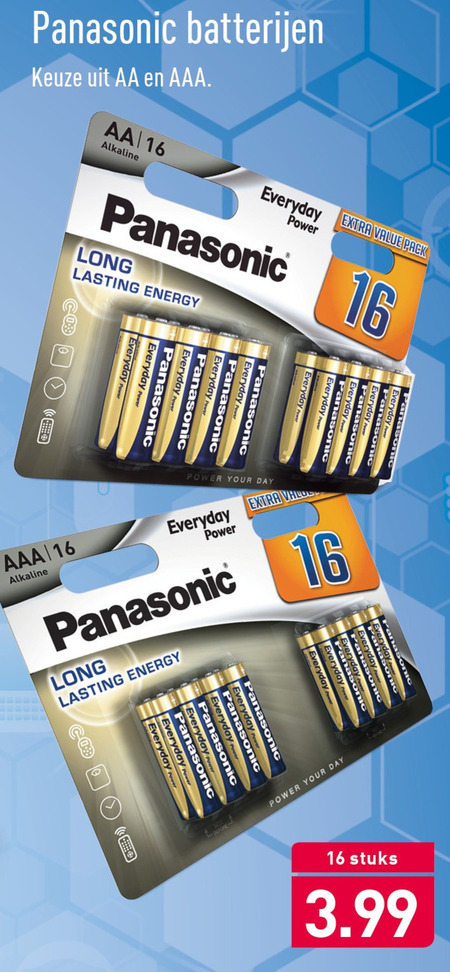 Panasonic   batterij folder aanbieding bij  Aldi - details