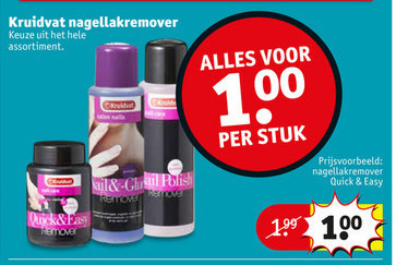 Kruidvat Huismerk   nagellakremover folder aanbieding bij  Kruidvat - details