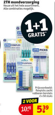 2TH   tandenstokers, interdentale ragers folder aanbieding bij  Kruidvat - details