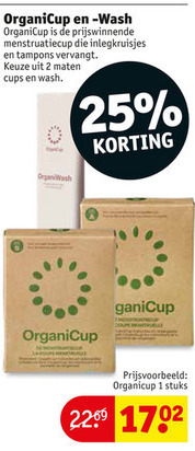 Organicup   dameshygiene folder aanbieding bij  Kruidvat - details