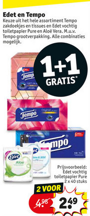 Tempo   zakdoek, vochtig toiletpapier folder aanbieding bij  Kruidvat - details