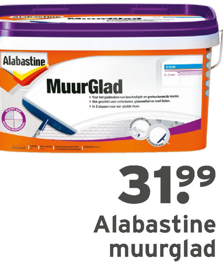 Alabastine   vulmiddel folder aanbieding bij  Gamma - details