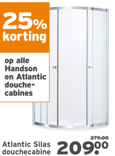 fout Feest repertoire Atlantic douchecabine folder aanbieding bij Gamma - details