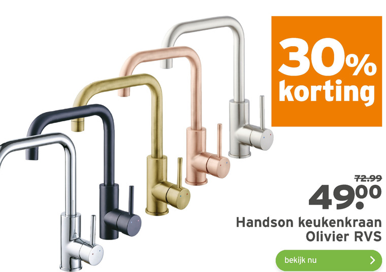 Handson   keukenkraan folder aanbieding bij  Gamma - details