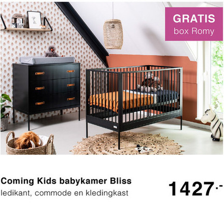 regenval onderwijs rivier Coming Kids babyledikant, babykamer folder aanbieding bij Baby & Tiener  megastore - details