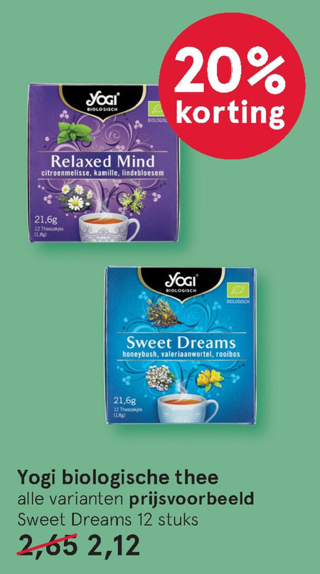 Yogi Tea   thee folder aanbieding bij  Etos - details