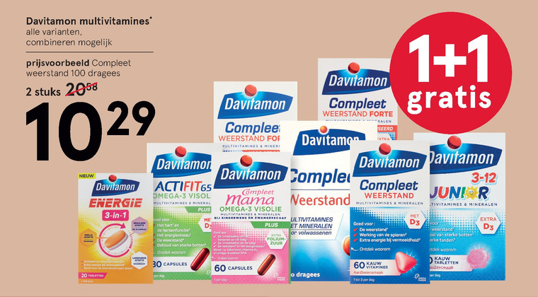 Davitamon   multivitaminen folder aanbieding bij  Etos - details