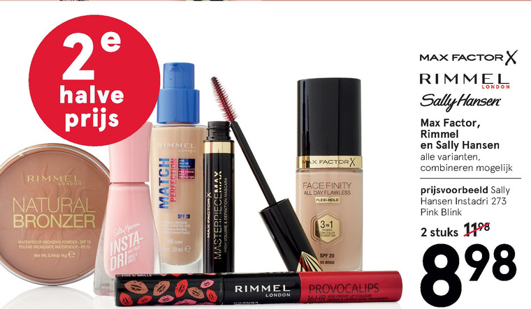 Rimmel   foundation, blusher folder aanbieding bij  Etos - details