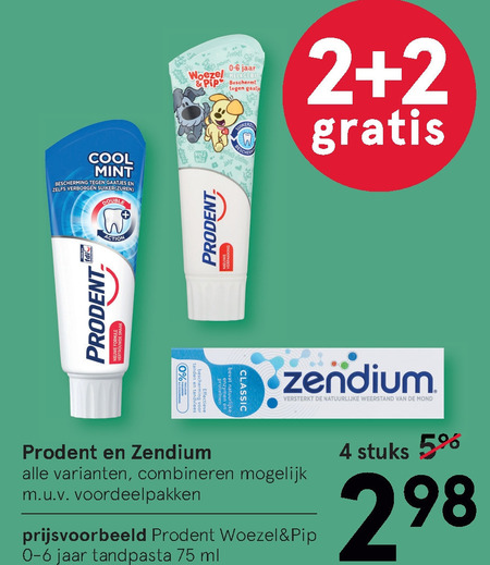 Zendium   tandpasta folder aanbieding bij  Etos - details