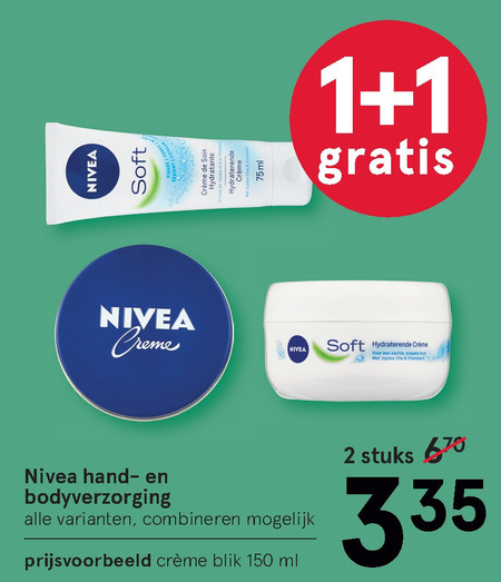 Nivea   bodylotion, handcreme folder aanbieding bij  Etos - details