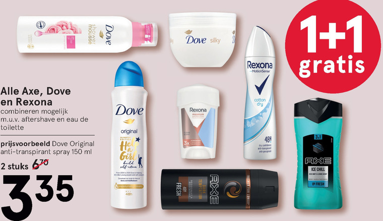 Dove   deodorant, douchegel folder aanbieding bij  Etos - details